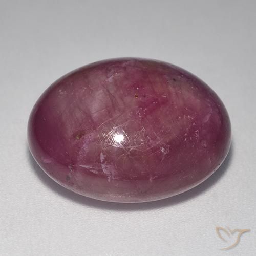 9,17 ctw natürlicher Graues Magenta Sternrubin, Oval, Lichtundurchlässig