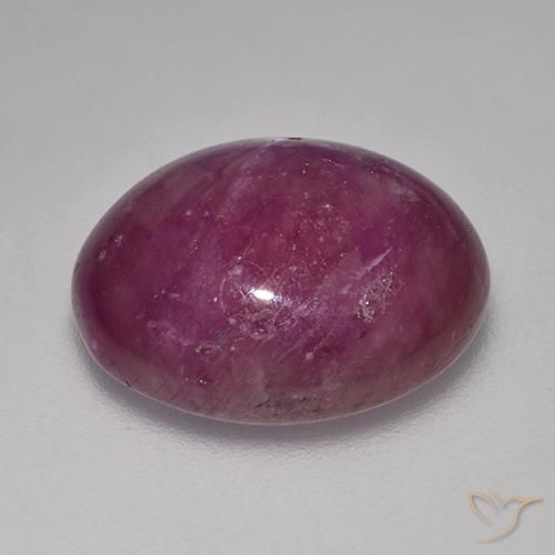 9,17 ctw natürlicher Mittel-Dunkelviolett Sternrubin, Oval, Lichtundurchlässig