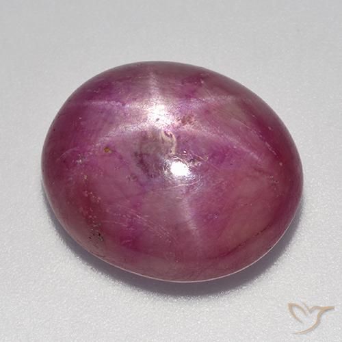 9,17 ctw natürlicher Mittel-Helllila Sternrubin, Oval, Lichtundurchlässig