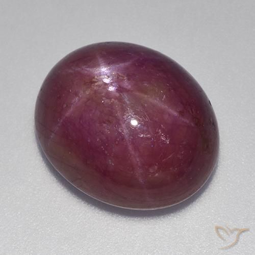 9,17 ctw natürlicher Mittel-Dunkelviolett Sternrubin, Oval, Lichtundurchlässig