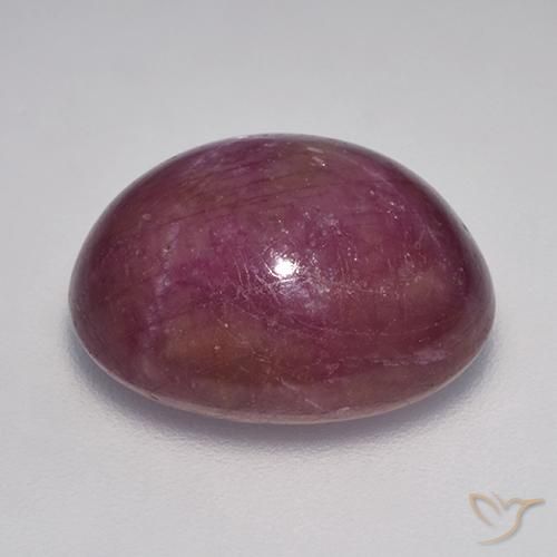 9,17 ctw natürlicher Mittel-Dunkelviolett Sternrubin, Oval, Lichtundurchlässig