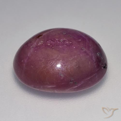 9,17 ctw natürlicher Mittel-Dunkelviolett Sternrubin, Oval, Lichtundurchlässig