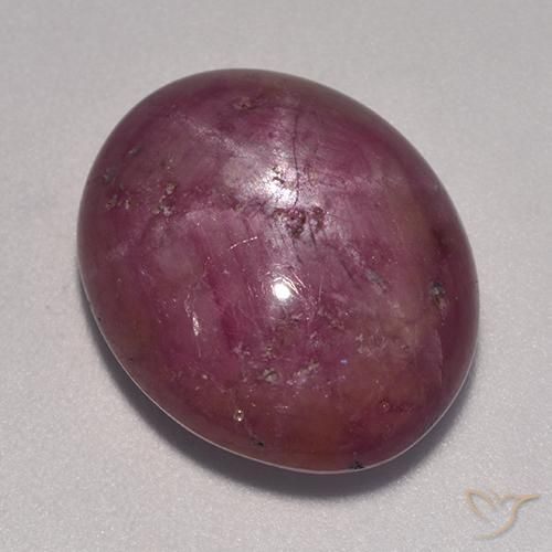 9,17 ctw natürlicher Graues Magenta Sternrubin, Oval, Lichtundurchlässig