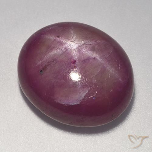 20.08ct Natürlicher Pflaume Lila Sternrubin, Oval, Lichtundurchlässig
