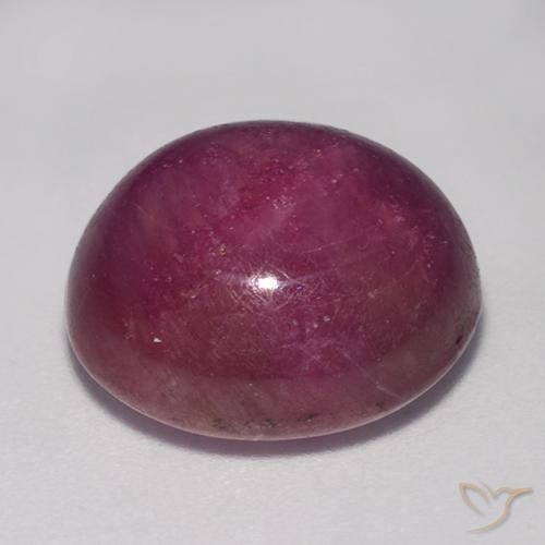 9,17 ctw natürlicher Himbeerrot Sternrubin, Oval, Lichtundurchlässig