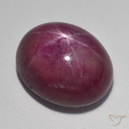 17.79ct Natürlicher Rosaig-lila Sternrubin, Oval, Lichtundurchlässig