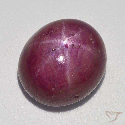 15.14ct Natürlicher Rosaig-lila Sternrubin, Oval, Lichtundurchlässig