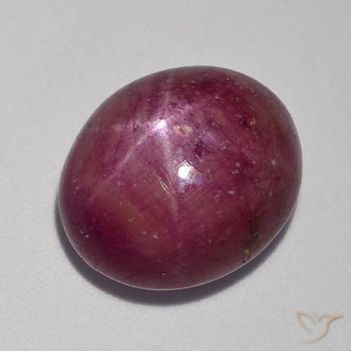 9,17 ctw natürlicher Mittel-Dunkelviolett Sternrubin, Oval, Lichtundurchlässig