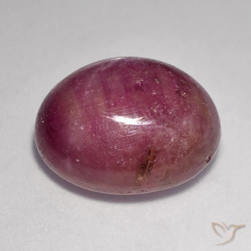 9,17 ctw natürlicher Mittel-Dunkelviolett Sternrubin, Oval, Lichtundurchlässig