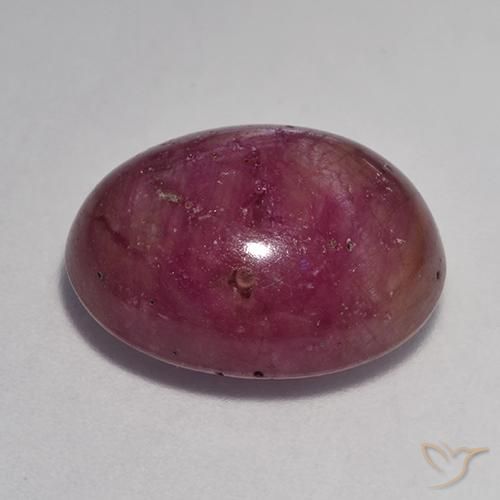 9,17 ctw natürlicher rötlich-lila Sternrubin, Oval, Lichtundurchlässig