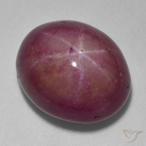 18.74ct Natürlicher Mittel-Dunkelviolett Sternrubin, Oval, Lichtundurchlässig