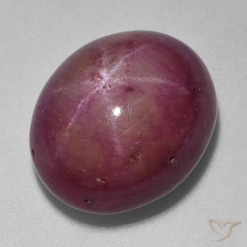 9,17 ctw natürlicher Mittel-Dunkelviolett Sternrubin, Oval, Lichtundurchlässig