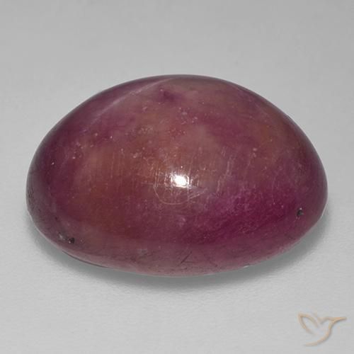 9,17 ctw natürlicher Mittel-Dunkelviolett Sternrubin, Oval, Lichtundurchlässig