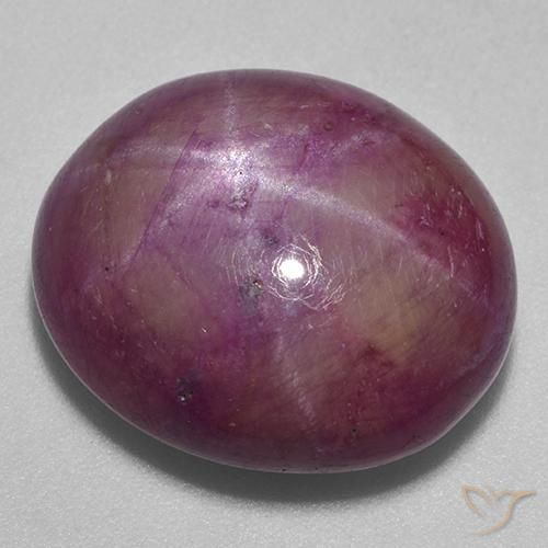 9,17 ctw natürlicher Graues Magenta Sternrubin, Oval, Lichtundurchlässig