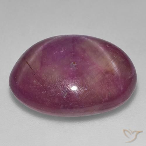 9,17 ctw natürlicher Graues Magenta Sternrubin, Oval, Lichtundurchlässig