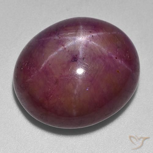35.80ct Natürlicher rötlich-lila Sternrubin, Oval, Lichtundurchlässig