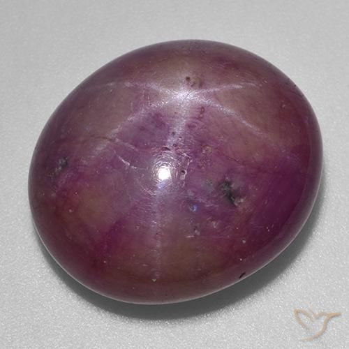 9,17 ctw natürlicher Graues Magenta Sternrubin, Oval, Lichtundurchlässig