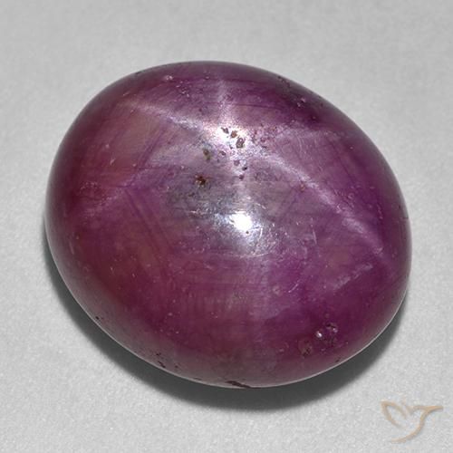 24.29ct Natürlicher Mittel-Dunkelviolett Sternrubin, Oval, Lichtundurchlässig