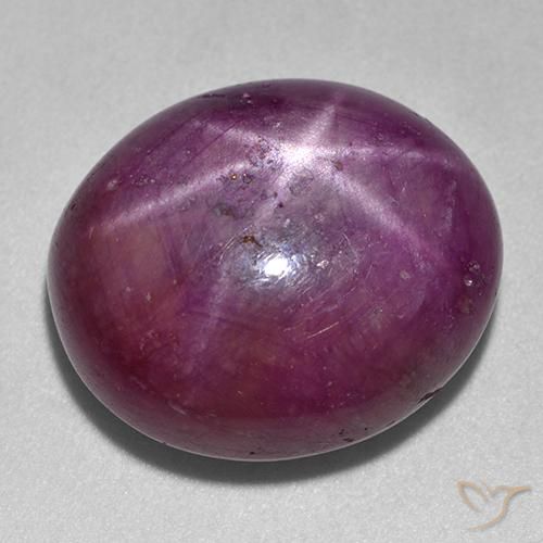 9,17 ctw natürlicher Mittel-Dunkelviolett Sternrubin, Oval, Lichtundurchlässig