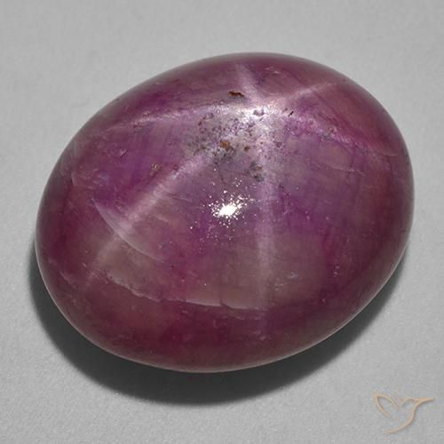 33.20ct Natürlicher Mittel-Dunkelviolett Sternrubin, Oval, Lichtundurchlässig