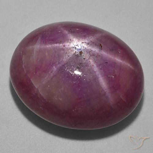 9,17 ctw natürlicher Mittel-Dunkelviolett Sternrubin, Oval, Lichtundurchlässig