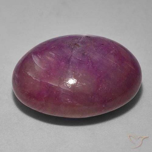 9,17 ctw natürlicher Mittel-Dunkelviolett Sternrubin, Oval, Lichtundurchlässig