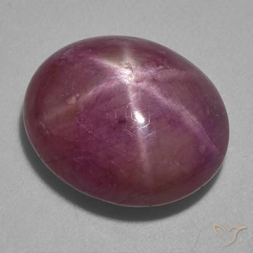 9,17 ctw natürlicher Mittel-Dunkelviolett Sternrubin, Oval, Lichtundurchlässig