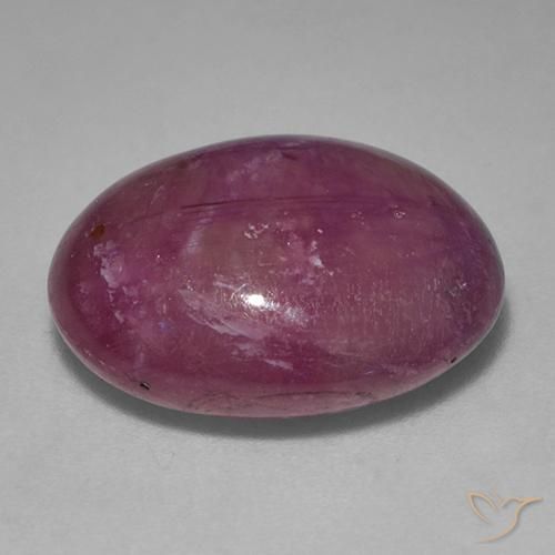 9,17 ctw natürlicher Mittel-Dunkelviolett Sternrubin, Oval, Lichtundurchlässig