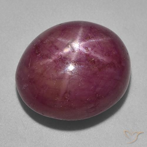 9,17 ctw natürlicher Himbeerrot Sternrubin, Oval, Lichtundurchlässig