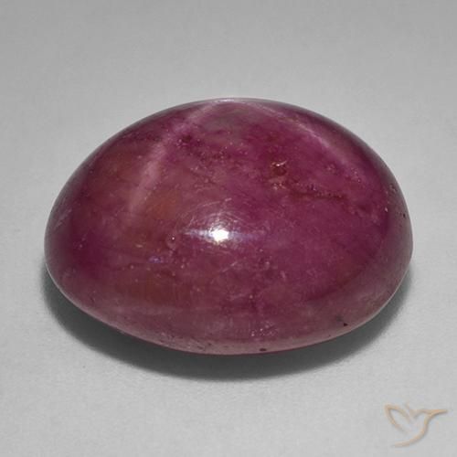 9,17 ctw natürlicher Himbeerrot Sternrubin, Oval, Lichtundurchlässig