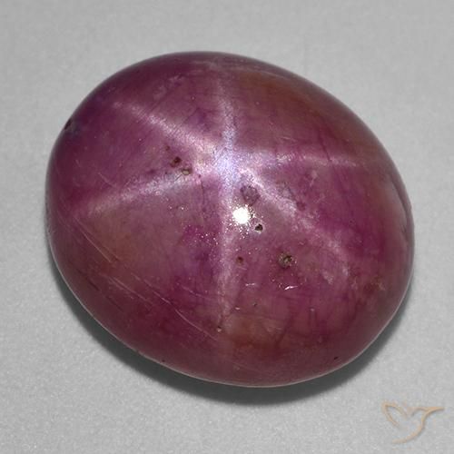 17.99ct Natürlicher Mittel-Dunkelviolett Sternrubin, Oval, Lichtundurchlässig