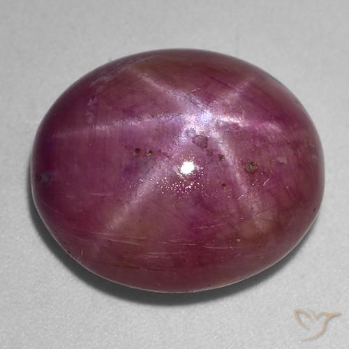 9,17 ctw natürlicher Mittel-Dunkelviolett Sternrubin, Oval, Lichtundurchlässig