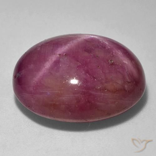 9,17 ctw natürlicher Mittel-Dunkelviolett Sternrubin, Oval, Lichtundurchlässig