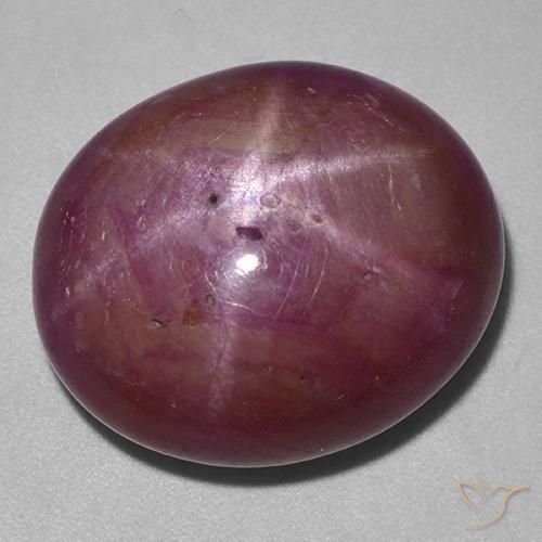 33.79ct Natürlicher rötlich-lila Sternrubin, Oval, Lichtundurchlässig