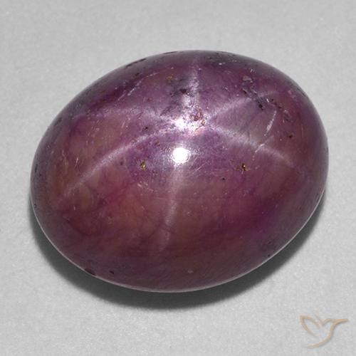 9,17 ctw natürlicher Mittel-Dunkelviolett Sternrubin, Oval, Lichtundurchlässig