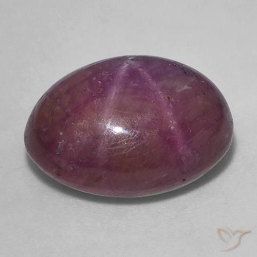 9,17 ctw natürlicher Mittel-Dunkelviolett Sternrubin, Oval, Lichtundurchlässig