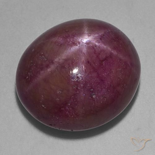 9,17 ctw natürlicher Graues Magenta Sternrubin, Oval, Lichtundurchlässig