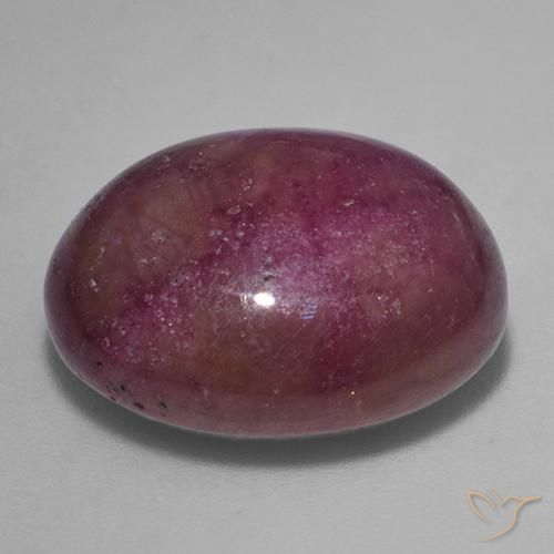 9,17 ctw natürlicher Graues Magenta Sternrubin, Oval, Lichtundurchlässig