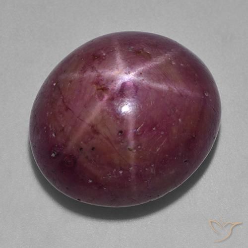 35.51ct Natürlicher Pflaume Lila Sternrubin, Oval, Lichtundurchlässig