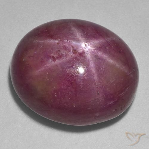 27.24ct Natürlicher Mittel-Dunkelviolett Sternrubin, Oval, Lichtundurchlässig