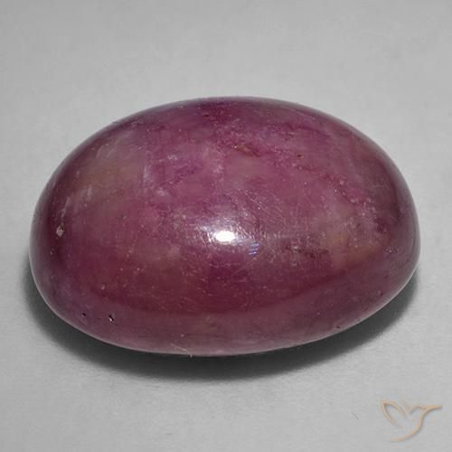 9,17 ctw natürlicher Mittel-Dunkelviolett Sternrubin, Oval, Lichtundurchlässig