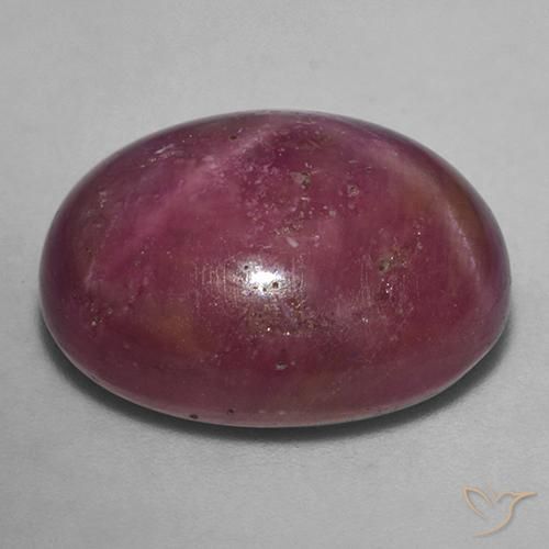 9,17 ctw natürlicher Pflaume Lila Sternrubin, Oval, Lichtundurchlässig
