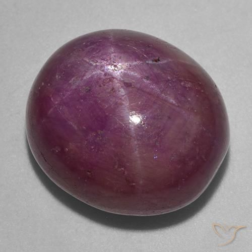 9,17 ctw natürlicher Mittel-Dunkelviolett Sternrubin, Oval, Lichtundurchlässig