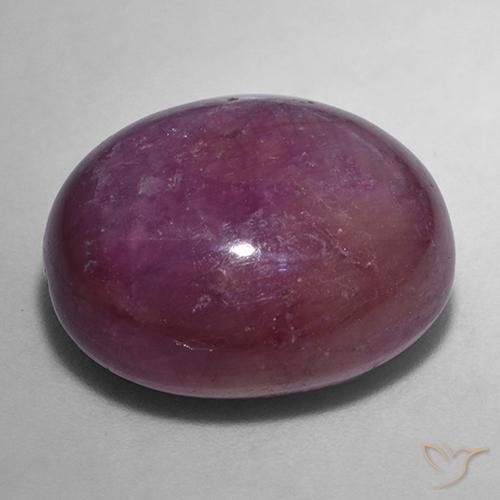 9,17 ctw natürlicher Mittel-Dunkelviolett Sternrubin, Oval, Lichtundurchlässig