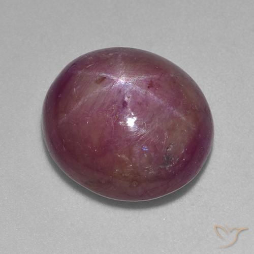 11.27ct Natürlicher Mittel-Dunkelviolett Sternrubin, Oval, Lichtundurchlässig