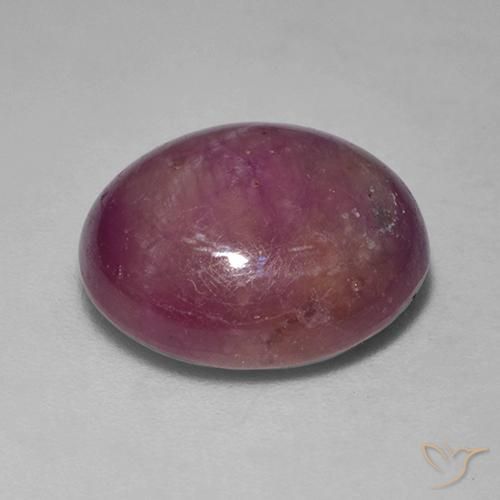 9,17 ctw natürlicher Mittel-Dunkelviolett Sternrubin, Oval, Lichtundurchlässig