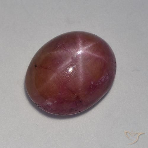 11.48ct Natürlicher rötlich-lila Sternrubin, Oval, Lichtundurchlässig