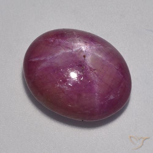 9,17 ctw natürlicher Mittel-Dunkelviolett Sternrubin, Oval, Lichtundurchlässig
