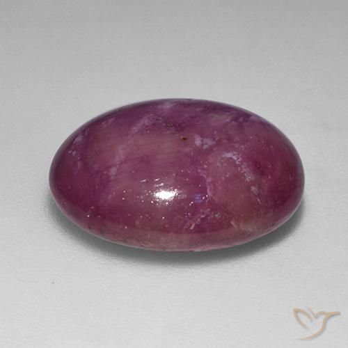 9,17 ctw natürlicher Mittel-Dunkelviolett Sternrubin, Oval, Lichtundurchlässig