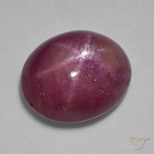 12.45ct Natürlicher Pflaume Lila Sternrubin, Oval, Lichtundurchlässig